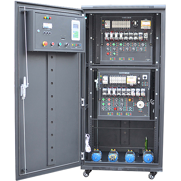 雙面柜式電氣綜合實訓臺(圖1) 雙面儲物儲物儲物柜式電氣綜合實驗臺,車門控制系統(tǒng)示教實驗臺